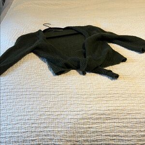 Wooden Ships Forest Green Women's Cardigan ballet cropped sweater